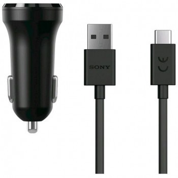 Sony &amp;icirc;ncărcător auto dual AN430 incl. Cablu de date USB tip C negru (Blister UE) 1308-3569 foto