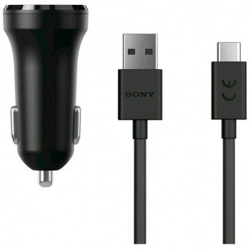 Sony &icirc;ncărcător auto dual AN430 incl. Cablu de date USB tip C negru (Blister UE) 1308-3569