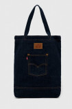 Cumpara ieftin Levi&#039;s geanta de bumbac culoarea albastru marin