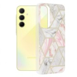 Husa pentru Samsung Galaxy A35 5G A356, Techsuit, Marble, Roz