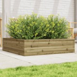 vidaXL Jardinieră de grădină, 90x90x23 cm, lemn de pin impregnat 847207