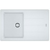 Chiuveta Franke Basis BFG 611-78 alba, cu ventil, 114.0531.803