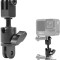 Adaptor unghiular Surewo, rotatie 360 de grade, material aluminiu, compatibil GoPro Hero 13,12,11,10,9,8,7,6, DJI Action 4/3/2, Xiaoyi 4K