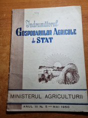 revista indrumatorul gospodariilor agricole de stat mai 1950 foto