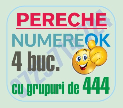 4 Numere PERECHE cu 444 aur gold usoare cartele numar frumos vip cartela platina foto