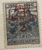 Timbre Romania Timbru Supratipar RPR Fondul Muncii (un leu casa contributie 2 lei , 3 lei), Stampilat