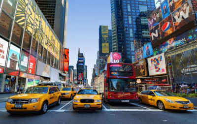 Fototapet de perete autoadeziv si lavabil New York, Times Square, 220 x 135 cm foto