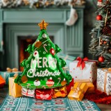 Balon Folie Brad de Craciun, 80 A 55 cm, cu Pai pentru Umflare