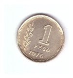Moneda Argentina 1 peso 1976, stare foarte buna, curata, America Centrala si de Sud, Bronz-Aluminiu