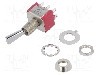 Intrerupator basculant, 2 pozitii, mod comutare ON-ON, DPDT, C&amp;K - 7201P3YZQE