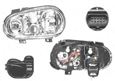 Far Volkswagen Golf 4 (1j) (Hb + Combi), 08.1997-09.2006; Golf 4 Cabriolet (1exo), 04.1998-10.2003 , fata, Stanga, cu Proiector ceata; H1+H3+H7+PY21W