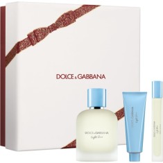 Dolce&amp;Gabbana Light Blue Pour Homme EDT Trio Gift Set set cadou pentru bărbați