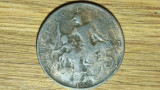 Franta - moneda de colectie bronz - 5 centimes 1901 - Paris - an rar !, Europa