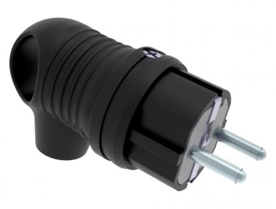 Fisa schuko cauciuc cu inel Bemis BK1-1402-2021 2P+E 16A 250V IP44 negru foto