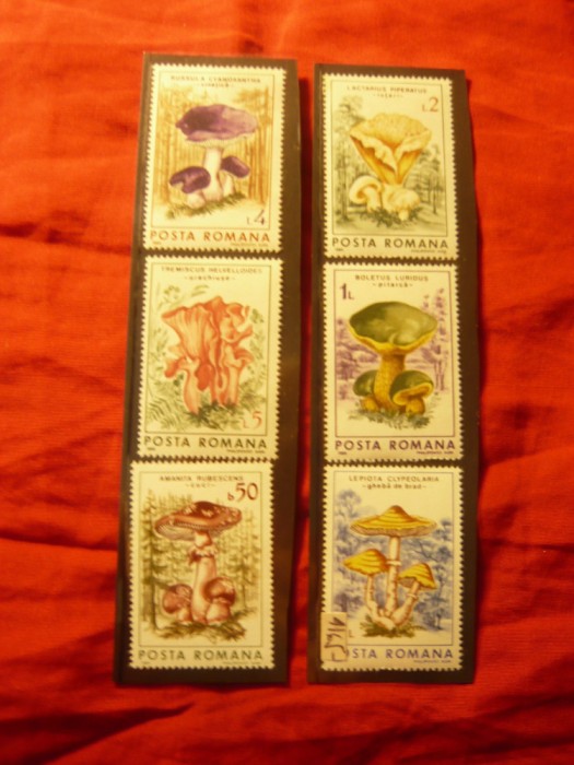 Serie Romania 1986 - Flora - Ciuperci comestibile, 6 valori