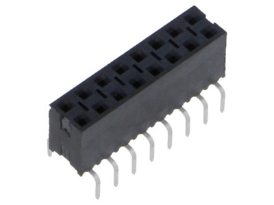 Conector SAMTEC 16 pini soclu tată THT foto
