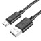 Cablu de date si incarcare, Hoco X88, USB la Micro USB, 2.4A, Material TPE, 1m, Negru