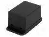 Carcasa ABS, 50.4mmx70mmx42mm, GAINTA - NUB705042BK