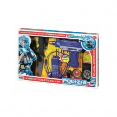 Set politie RS Toys, cu mitraliera, accesorii si sunete