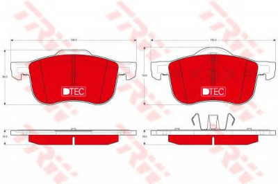 Set placute frana,frana disc VOLVO V70 I (LV) (1996 - 2000) TRW GDB1388DTE foto