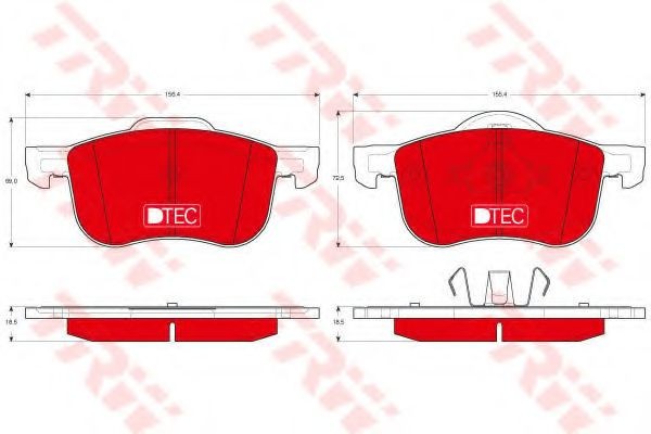 Set placute frana,frana disc VOLVO V70 II (SW) (2000 - 2007) TRW GDB1388DTE