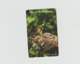 bnk card Cartele telefonice - Coreea de Sud - fauna - pasari - Flycatcher (Letter W) - Col:MO9701102 (W)