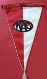 Fanion brodat (anii`60) - Klagenfurt Athletic Sports Club-EC KAC (AUSTRIA) - dimensiuni mari 52X29 cm