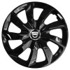 Set 4 Capace Roti 17 inchi (R17), Stig Negru Lucios, Compatibil cu Dacia, Autohelix MSA