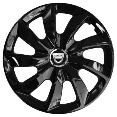 Set 4 Capace Roti 17 inchi (R17), Stig Negru Lucios, Compatibil cu Dacia foto