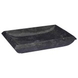 vidaXL Chiuvetă, negru, 50x35x10 cm, marmură 149163