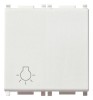 Intrerupator cu revenire simbol lumina 2M Vimar Plana alb 14008.2.L