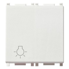 Intrerupator cu revenire simbol lumina 2M Vimar Plana alb 14008.2.L