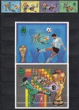 Libia 1982 - Cupa Mondială de fotbal - Spania, Serie + 2 Colite, MNH, Nestampilat