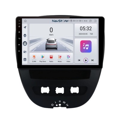 Navigatie Dedicata Peugeot 107 Citroen C1 Toyota Aygo (2005 - 2015), 10Inch, 4Gb Ram, 64Gb Stocare, Bluetooth, WiFi, Carplay foto
