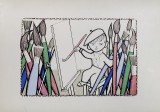 MICUL PICTOR INCONJURAT DE PENSULE , PLANSA DIDACTICA , SERIA &#039;&#039; ANIMALELE DOMESTICE SI FOLOASELE LOR &#039;&#039; , ANII &#039;80