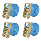 Chingi fixare cu clichet, 4 buc, albastru, 2 tone, 6 m x 38 mm