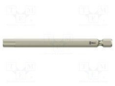 Capăt de șurubelniță imbus Hex-Plus 6mm WERA, 89mm, oțel inoxidabil