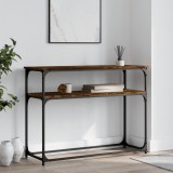 VidaXL Măsuță consolă, stejar fumuriu, 100x35,5x75 cm, lemn prelucrat