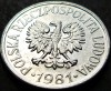 Moneda 10 GROSZY - POLONIA, anul 1981 * cod 1065, Europa, Aluminiu