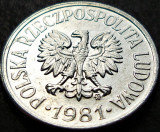 Moneda 10 GROSZY - POLONIA, anul 1981 * cod 1065