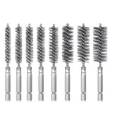 Set 8 perii cu prindere hexagonala de 1/4 inch pentru bormasina, concepute pentru alezare, curatare, slefuire si lustruire, indepartarea vopselei si r