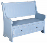 Banca din lemn masiv bleu FRF122, Sufragerii si mobilier salon