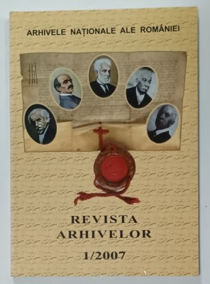 REVISTA ARHIVELOR , NR. 1 , 2007 foto