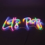 Lampă LED Neon, Let&#039;s Party, Multicolor, 40x17.5cm, USB, Oem