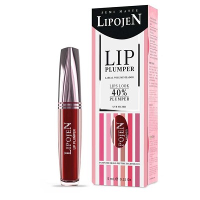 Ruj lichid Nr. 10, HOT RED, Lipojen, volumizant semi-mat cu colagen, 5 ml foto