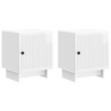 vidaXL Dulap de noapte 2 pcs Alb foarte lucios 43 x 34,5 x 50 cm 893884