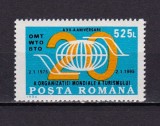 ✅ RO 1994 LP 1365 &quot;A XX-a aniversare a Org. Mond. A Turismului&quot;, serie ,MNH, Nestampilat