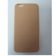 Husa Telefon Silicon Apple iPhone 6+ 6s+ Gold Leather