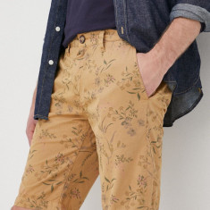 Pepe Jeans pantaloni scurti din bumbac Mc Queen Short Garden barbati, culoarea bej