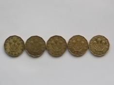 LOT 5 MONEDE DIFERITE 3 PENCE GBR